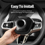 Carbon Fiber Car Steering Wheel Airbag Cover for BMW 5 Series I5 G60 (2023-) X3 G45 (2025-) Steering Wheel Accessory OEM
