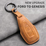Car Key Cover For Ford Puma Grand C Max Focus Mondeo Kuga Fiesta Ecosport Transit Kuga Leather Car Key Case Cover Car Key Cov