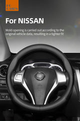 Leather Steering Wheel Cover for Nissan Qashqai Note Car Interior Accessory Hocasen