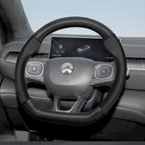Nio Carbon Fiber Leather Steering Wheel Cover Fit Car Interior Accessory Hocasen