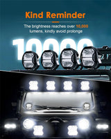 4 Inch Car Led Work Light Bar 12v Amber DRL Driving Light Spotlight for Jeep Offroad Boat Tractor Truck 4x4 SUV ATV