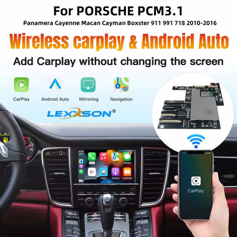 Wireless CarPlay and Android Auto Retrofit for Porsche PCM3.1 CarPlay Retrofit Module LEXXSON
