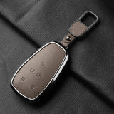 Aluminum Alloy Goatskin Car Key Case Cover For Changan Eado Unit CS35plus CS55plus CS75plus Car Key Protection Shell Accessories
