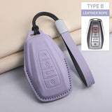 Car Key Case Cover for Geely New Coolray 2023-2025 X6 Emgrand Global Hawk GX7 PU Leather Car Keychain