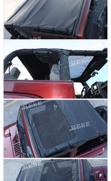 Leather Soft Top Sunshade Cover for Jeep Wrangler JK 2-Door Car Interior Accessory HEBE