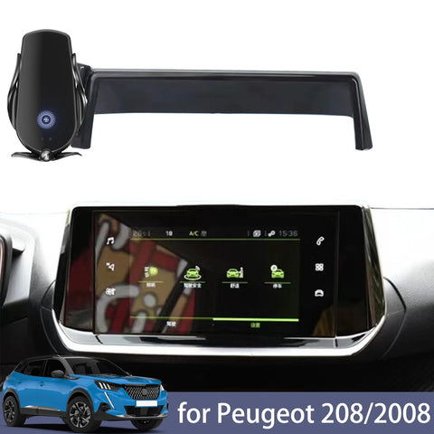 Magnetic Wireless Charging Phone Mount for Peugeot 2008 2019–2023 Car Phone Holder OEM