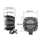 2pcs LED Work Light White & Amber Driving Fog Light Daytime Running Light Led Light Bar For Car Truck Pickup Boat Suv Off Roa