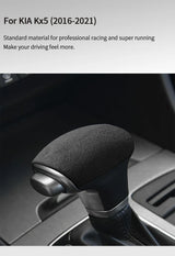 For KIA KX5 Car Gear Shift Lever Boot Cover Protection Decorative Trim Sticker Interior Tuning Accessories Made of Alcantara