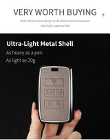 Metal and Leather Car Key Case Cover for Land Rover Range Rover Discovery Evoque Sport Velar Key Protection Shell Accessories