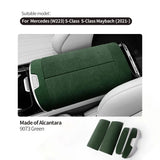 For Mercedes W223 S-Class Maybach Seat Armrest Box Cover Trim Sticker Interior Performance Tuning Accessories Made of Alcantara