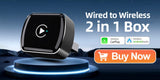 CarPlay Dongle Wireless 2in1 for Universal Systems Kit CarPlay Adapter AKAMATE