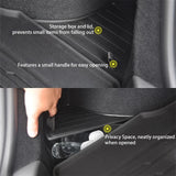 For Tesla Model 3 Y Highland Juniper Rear Trunk Side Storage Box Organizer TPE Car Rear Cargo Side Storage Bin Bucket Car Tru