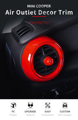 AC Vent Outlet Decoration Trim for MINI COOPER F56 Car Interior Accessory OEM