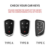 Suede Car Key Case Cover For Cadillac Car Accessory OEM
