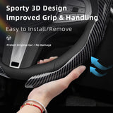 Universal Snap-On Carbon Fiber Wheel Cover Shell Accessory Car Interior Accessory Hocasen