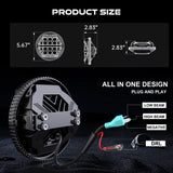 Emark 5.75 Inch LED Headlight For Harley Dyna Softail Sportster Triumph Victory 5 3/4 Headlamp With Hi/low Beam DRL 12V Led L