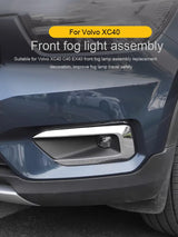 Bright Strip Fog Light Frame for Volvo XC40 Model Car Interior Accessory LINGLUYANG