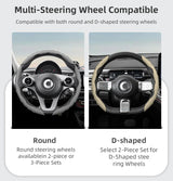 Wavy Sports Leather Steering Wheel Cover Smart Fortwo