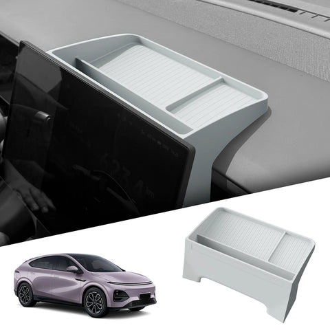New Xpeng G6 2026 Dashboard Storage Tray Car Display Screen Rear Silicone Storage Box Tray Organizer Accessories Armrest Box