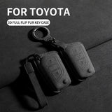 Suede Cars Key Case Cover For Toyota Auris Corolla Reiz Avensis Rav4 Levin Camry Verso Yaris Scion Aygo Protector Keychain Sh