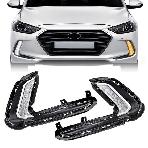 LED Fog Lights DRL for Hyundai Elantra 2016-2018 Car Interior Accessory MAGIC COLORM