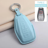 Car Key Case Cover for Geely New Coolray 2023-2025 X6 Emgrand Global Hawk GX7 PU Leather Car Keychain