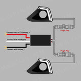DRL Daytime Running Lights for Hyundai Grand i10 2014 LED Ambient Light MAGIC COLORM