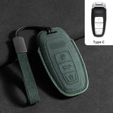 Suede Car Key Case Cover for Audi A6 A4 A7 Q5 A5 A4 B9 Q5 Q7 TT TTS 8S 2016 2017