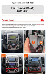 2K QLED Android 15 Multimedia Player for Hyundai i30 2007-2013 Android Head Unit RSNAVI