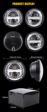 Universal Motorcycle 5.75 Inch Led Headlight H4 For Harley Davidson Sportster Dyna XL 883C 1200C FXD Headlamp FX 5.75inch Housing