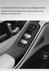 Car Window Control Panel Frame Trim Sticker for Mercedes (W223) S-Class Interior Accessories Made of Alcantara Interior Acces