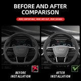 Carbon Fiber Suede Wheel Cover for Audi A4 B8 A5 S5 Car Interior Accessory Hocasen