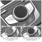 For Audi A3 S3 (2014-2019) Sport Car Multimedia Button Knob Cover Trim Sticker Anti Scratch Car Interior Accessory OEM