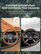 Breathable Leather Steering Cover for Jeep Wrangler JL Car Interior Accessory Hocasen