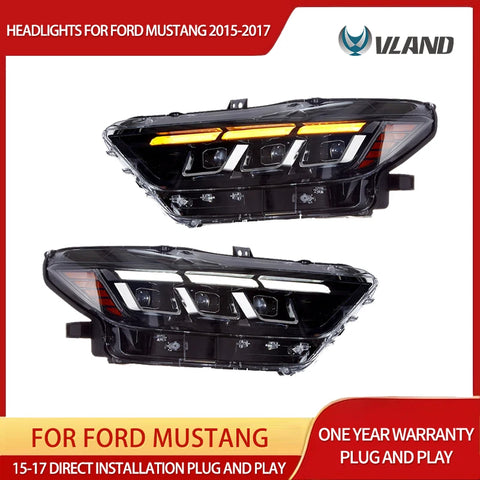 LED Headlights Sequential Signal for Mustang 2015 Car Interior Accessory Vland