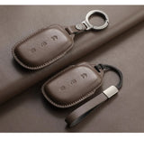 Car Key Case Cover Shell For Lynk & Co Z10 Z20 900 Max Pro Ultra Genuine Leather Remote Key Bag Cover Protector Keychain Holder