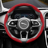 Segmented Suede Steering Wheel Cover for Jaguar XF XE