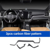 Sport ABS Dashboard Strip Trim for Volvo XC60 2018+ Car Interior Accessory LINGLUYANG 3pcs 1 2018-2026 xc60