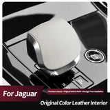 Original Leather Center Gear Shift Knob Cover For Jaguar Lever Shifter Boot Anti Scratch Car Performance Interior Accessories
