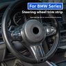 For BMW 1 2 3 4 Series X2 F20 F21 F32 F33 F12 F10 F11 F15 F16 F30 ABS Carbon Texture Car Interior Steering Wheel Cover Trim
