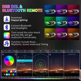 RGB Dual Beam LED Headlights for Mustang 2018-21 Car Interior Accessory Vland