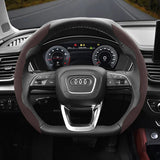 Audi Anti-Slip Suede Steering Wheel Cover Set