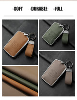 Metal and Leather Car Key Case Cover For Renault Clio Kadjar Capture Koleos Espace Master Talisman Talisman Scenic Protect Co