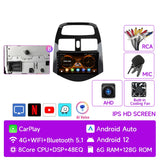 9-inch Android 12 Head Unit with CarPlay for Chevrolet Spark