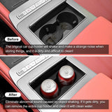BYD Tang L 2025 Center Console Cup Holder Storage Box Anti-Slip Shock-Absorbing Traying Accessories TPE BLACK Car Interior Ac