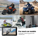 5Inch Motorcycle Monitor CarPlay Dashcam TPMS Universal