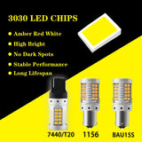 LED Ambient Light Amber Turn Signal Bulbs for Universal Cars