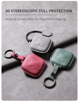 Leather Car Key Case For ZEEKR 001 009 7X - Sheep Suede Protector & Holder