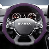Premium Suede Snap-On Steering Wheel Cover for Dacia