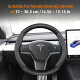 Steering Wheel Cover Suede Carbon for Tesla Model 3